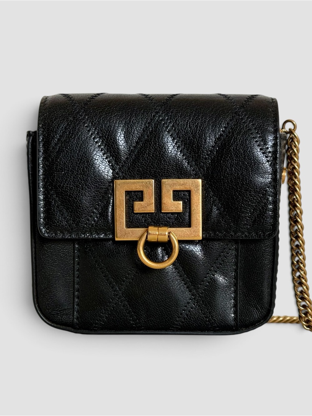 Givenchy Kassandra Nano Pocket Black Quilted Leather Mini Bag